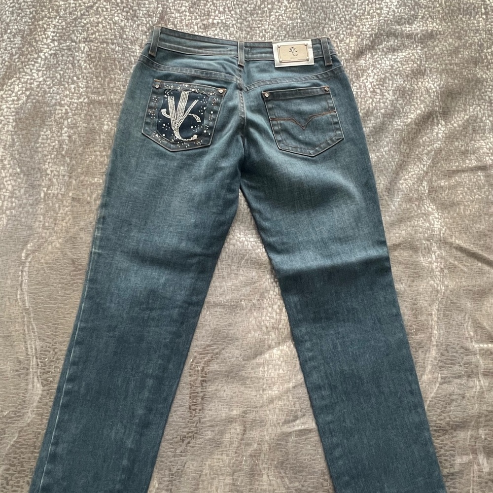 Versace Rhinestone Denim